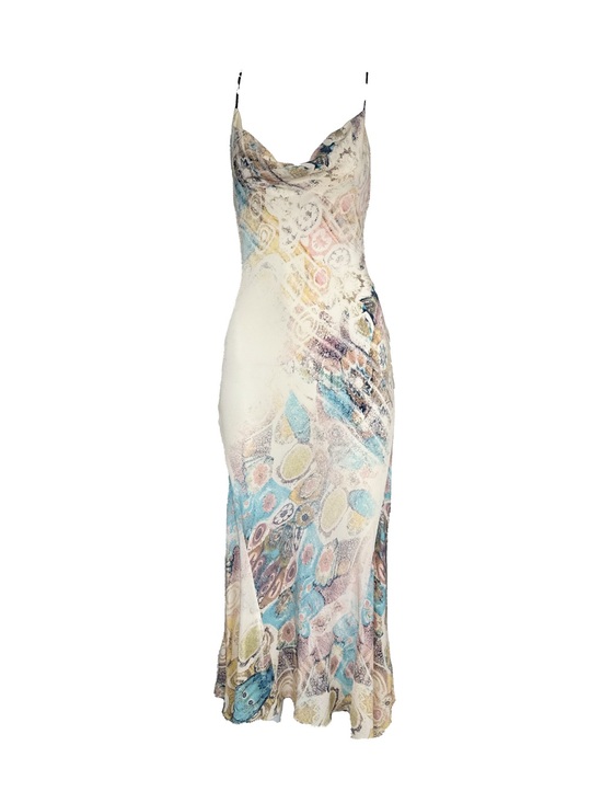 Roberto Cavalli Dresses & Skirts - Roberto Cavalli 2002 silk midi dress